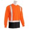 Erb Safety T-Shirt, Brdseye Msh, Lng Slv, Class2, 9007SBSEG, Hi-Viz Orng/Blk, LG 62463